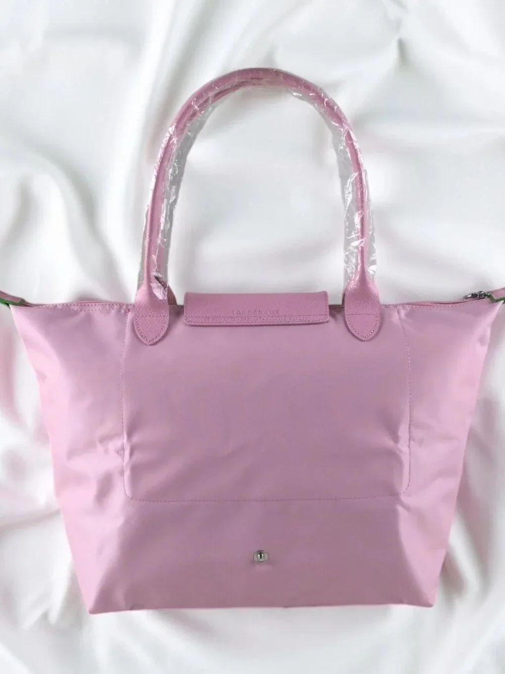NWT Longchamp Le pliage Original Large Handbag Petal Pink Canvas Shoulder Tote L - Picture 8 of 9